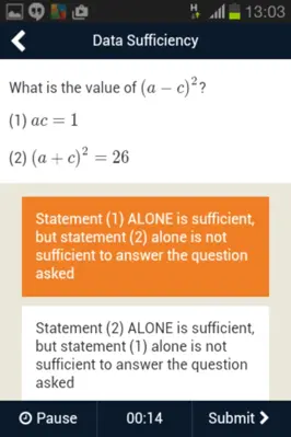 GMAT Question Bank android App screenshot 3